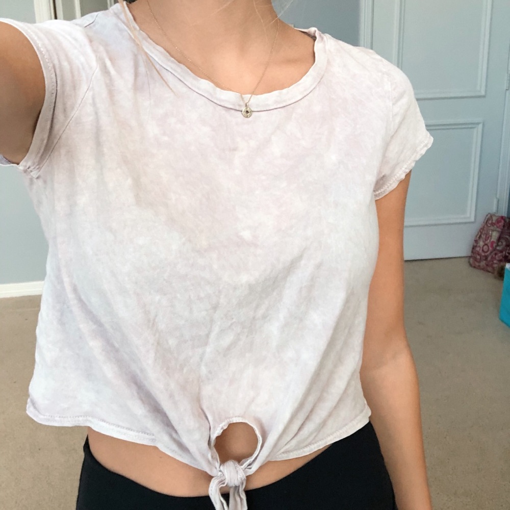 The Impeccable Pig Pink-Purple Crop Top